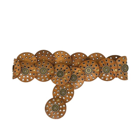 Tularosa Rhapsody Disc Belt in Brown Small/Medium New Womens Western Gold - Picture 1 of 7